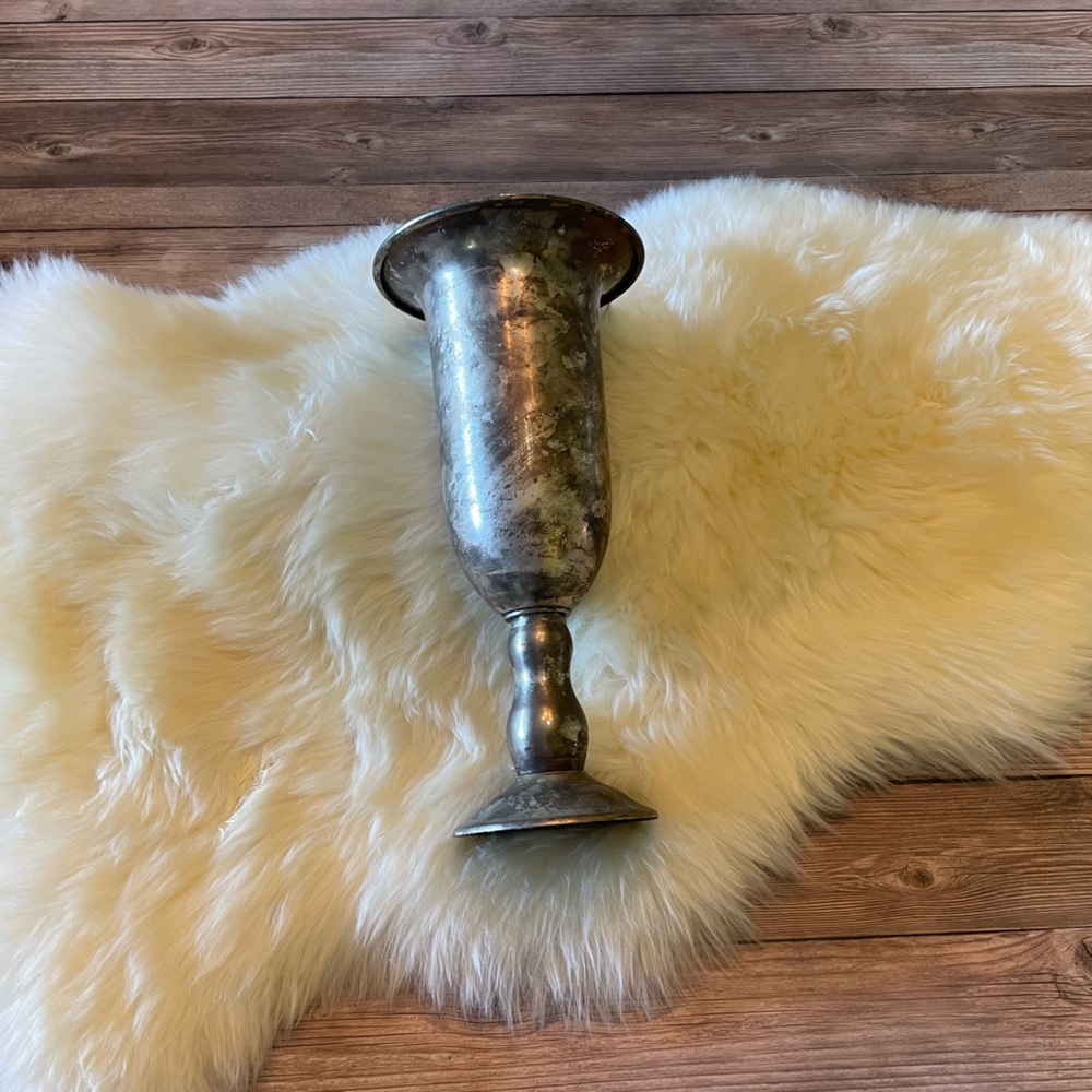 Antique Silver Chalice Vase